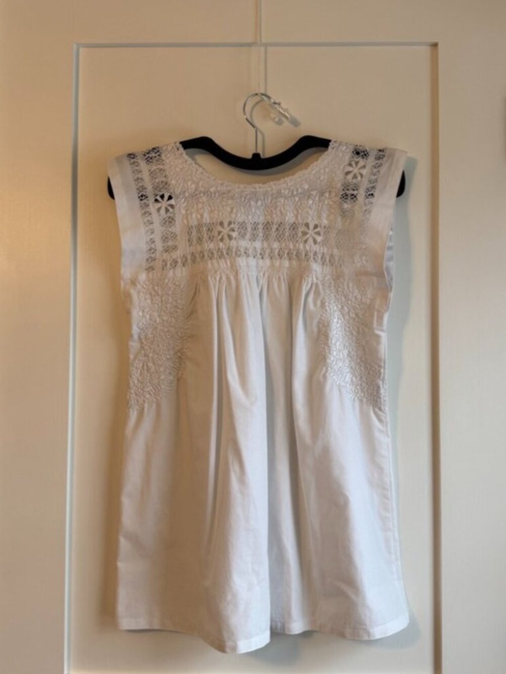 Mi Golondrina Flores Blouse with Deshilado Lace - Picture 4 of 5